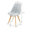 Juego De 4 Sillas De Comedor Con Respaldo, Gris Ml-design