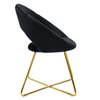 Silla De Comedor Negra 64x53x77 Cm Con Patas De Metal Ml-design