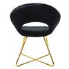 Silla De Comedor Negra 64x53x77 Cm Con Patas De Metal Ml-design