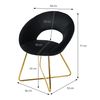 Silla De Comedor Negra 64x53x77 Cm Con Patas De Metal Ml-design