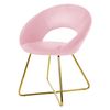 Silla De Comedor Rosa 64x53x77 Cm Con Patas De Metal Ml-design