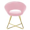 Silla De Comedor Rosa 64x53x77 Cm Con Patas De Metal Ml-design