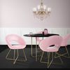 Silla De Comedor Rosa 64x53x77 Cm Con Patas De Metal Ml-design