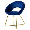 Silla De Comedor Azul 64x53x77 Cm Con Patas De Metal Ml-design