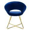 Silla De Comedor Azul 64x53x77 Cm Con Patas De Metal Ml-design