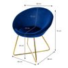 Silla De Comedor Ergonómica Blau Aspecto De Terciopelo Ml-design