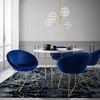 Silla De Comedor Ergonómica Blau Aspecto De Terciopelo Ml-design