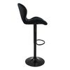 Taburete De Bar Juego De 2 Regulable En Altura 59-79cm Negro Ml-design