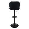 Taburete De Bar Juego De 2 Regulable En Altura 59-79cm Negro Ml-design