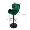 Taburete De Bar Juego De 2 Regulable En Altura 59-79cm Verde Ml-design