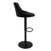 Taburete De Bar Juego De 2 Regulable En Altura 62-82cm Negro Ml-design