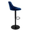 Taburete De Bar Juego De 2 Regulable En Altura 62-82cm Azul Ml-design