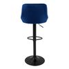 Taburete De Bar Juego De 2 Regulable En Altura 62-82cm Azul Ml-design