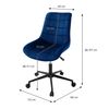 Silla De Oficina Con Ruedas Y Estructura Metálica Azul Ml-design