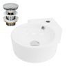 Lavabo Incl. Desagüe Con Rebosadero 45x36x13 Cm Blanca Ml-design