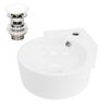 Lavabo Incl. Desagüe Con Rebosadero 45x36x13 Cm Cerámica Blanca Ml-design