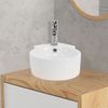 Lavabo Incl. Desagüe Con Rebosadero 45x36x13 Cm Cerámica Blanca Ml-design