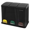 Cubo De Basura 24 Litros Negro Con Tres Cubos De 8 Litros Ml-design