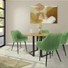 Sillas De Comedor Con Respaldo Y Apoyabrazos Verde Metal Ml-design