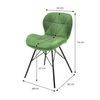 Sillas De Comedor Con Respaldo Juego Verde Metal Ml-design