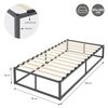 Cama De Estructura Metalica 90x200 Cm Negro Ml-design