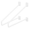 Portaestantes Horquilla 2 Piezas 26,5x18x2,3 Cm Metal Blanco Ml-design