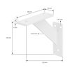 2 Piezas Soporte De Estante 120x120 Mm Aluminio Blanco Ml-design