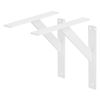 Juego De 2 Soportes De Estantería 240x240 Mm Aluminio Blanco Ml-design