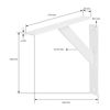 Juego De 2 Soportes De Estantería 240x240 Mm Aluminio Blanco Ml-design