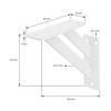 Juego De 2 Soportes De Estante 120x120 Mm Aluminio Blanco Ml-design