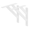 Juego De 2 Soportes De Estantería 240x240 Mm Aluminio Blanco Ml-design