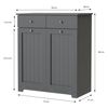 Mueble De Lavadero Para Colada 75 X 37 X 90 Cm Gris Mdf Ml-design