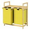 Cesto Para La Colada De Bambú 60 L Amarillo Ml-design