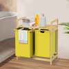 Cesto Para La Colada De Bambú 60 L Amarillo Ml-design