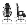 Sillón De Masaje Gaming Negro/blanco Pu Cuero Ml Design