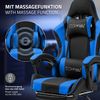 Sillón De Masaje Gaming Cuero Pu Negro/azul Ml Design