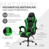 Sillón De Masaje Gaming Cuero Pu Negro/verde Ml-design