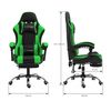 Sillón De Masaje Gaming Cuero Pu Negro/verde Ml-design