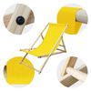 2x Silla De Playa Plegable De Madera Tumbona