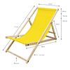 2x Silla De Playa Plegable De Madera Tumbona