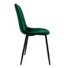 Juego 4 Sillas De Comedor Con Patas De Metal, Verde Oscuro Ml-design