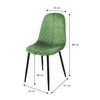 Juego De 4 Sillas De Comedor Con Patas De Metal, Salvia Ml-design