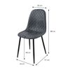 Juego De 4 Sillas De Comedor Con Patas De Metal, Antracita Ml-design