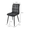 Juego De 4 Sillas De Comedor Con Patas De Metal, Antracita Ml-design