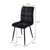 Juego De 4 Sillas De Comedor Con Patas De Metal, Negro Ml-design