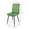 Juego De 4 Sillas De Comedor Con Patas De Metal, Salvia Ml-design