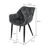 2 X Sillas De Comedor Con Patas De Metal, Antracita Ml-design