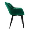 2 X Sillas De Comedor Con Patas De Metal, Verde Oscuro Ml-design