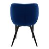 2 X Sillas De Comedor Con Patas De Metal, Azul Oscuro Ml-design