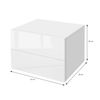 Juego De 2 Mesitas De Noche 42 X 29 X 30 Cm Blanco Ml-design